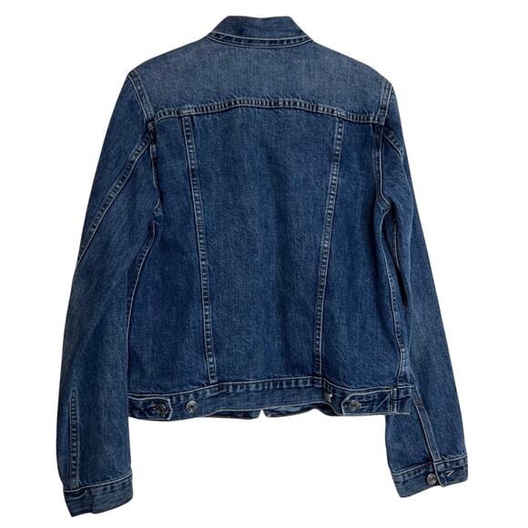 Gap 1969 Womens Trucker Denim Jacket Size Medium Blue Button Front Jean Jacket - Picture 3 of 5
